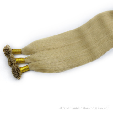 U Tip Hair Wholesale Raw Indian Kinky Curly Itip Keratin Bonds Flat U Remy Human Hair Extensions Micro Links Microlink